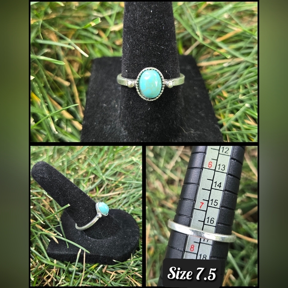 Turquoise Stylr Silver Ring - Picture 1 of 1